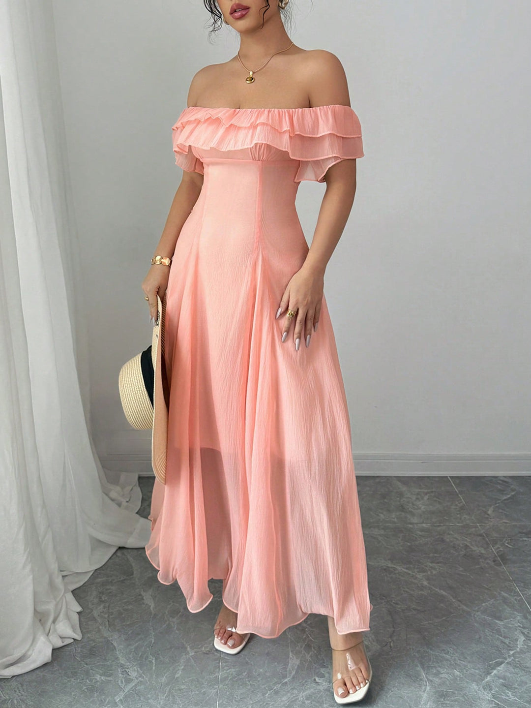 Rochie maxi SHEIN, roz