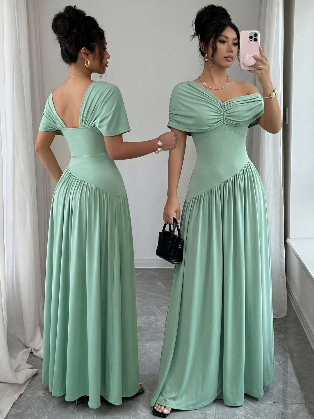Rochie maxi SHEIN, verde