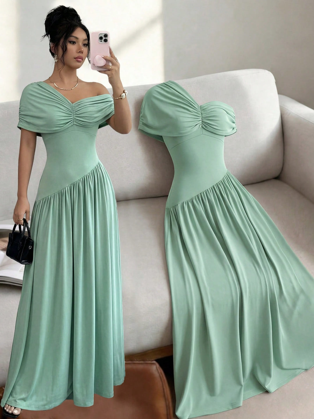 Rochie maxi SHEIN, verde