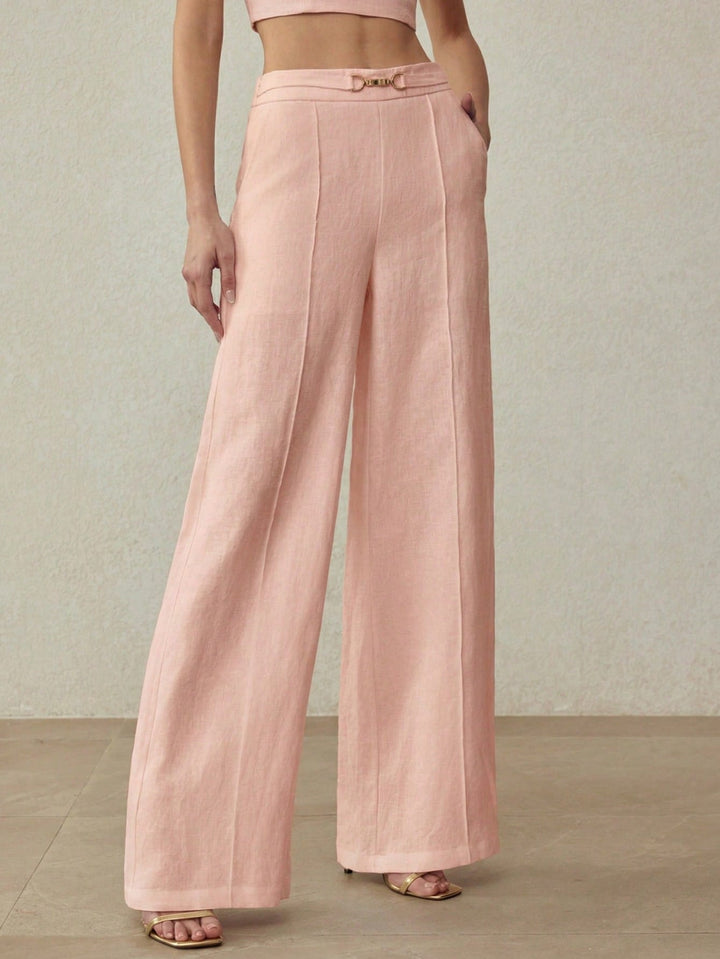 Pantaloni SHEIN, roz