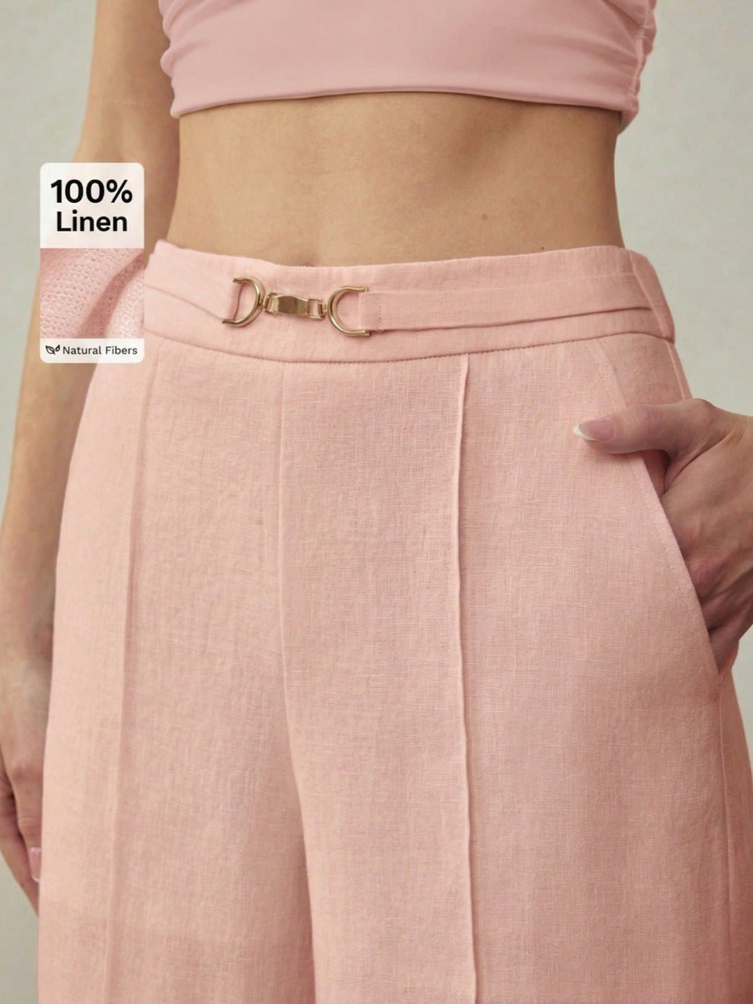 Pantaloni SHEIN, roz