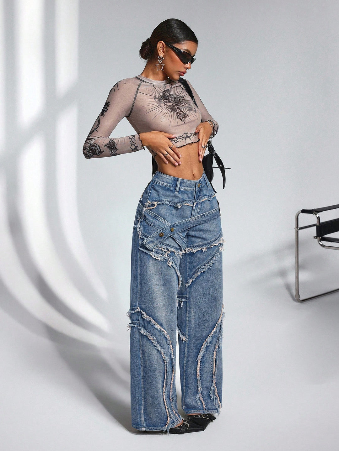 Jeans SHEIN, albastru