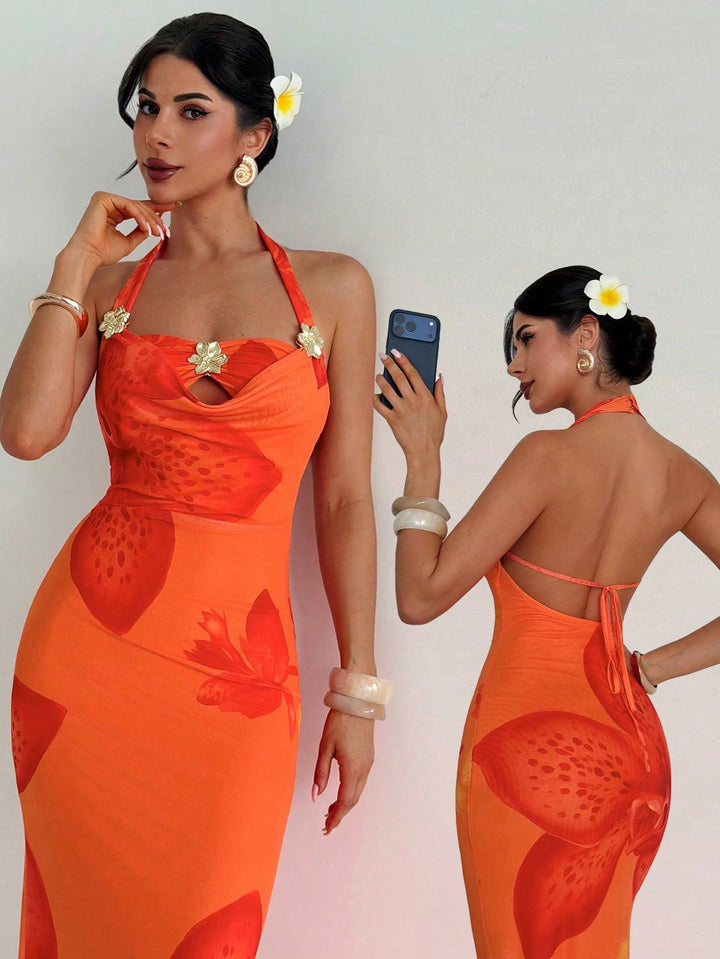 Rochie maxi SHEIN, mix culori