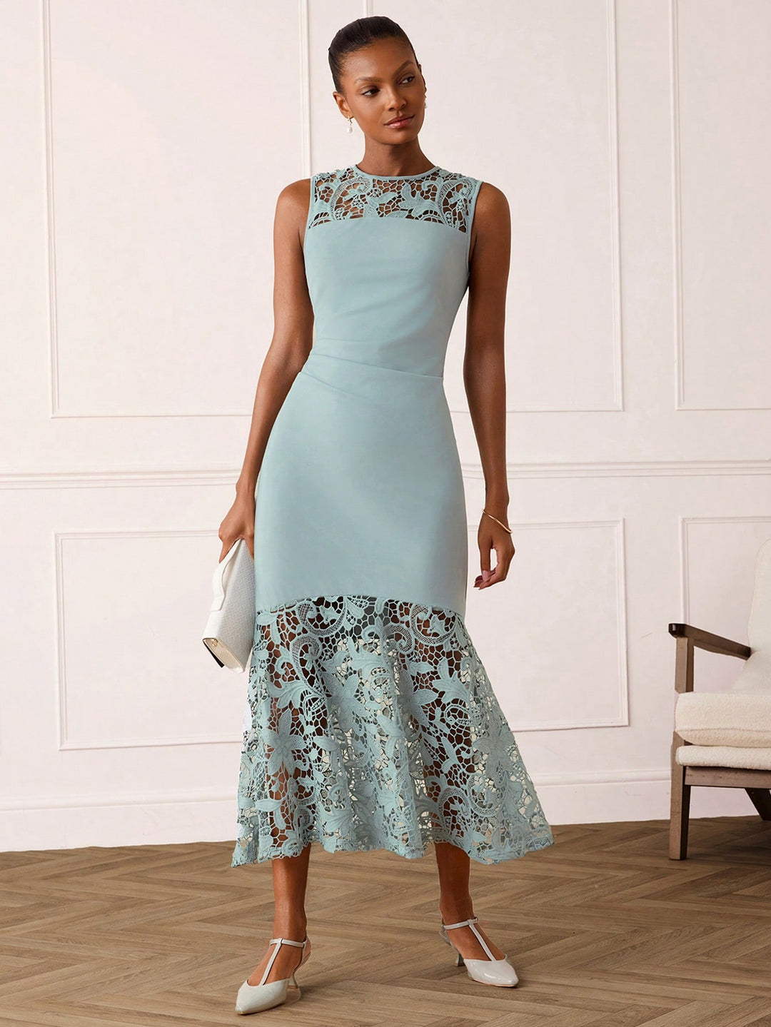 Rochie midi SHEIN, albastru