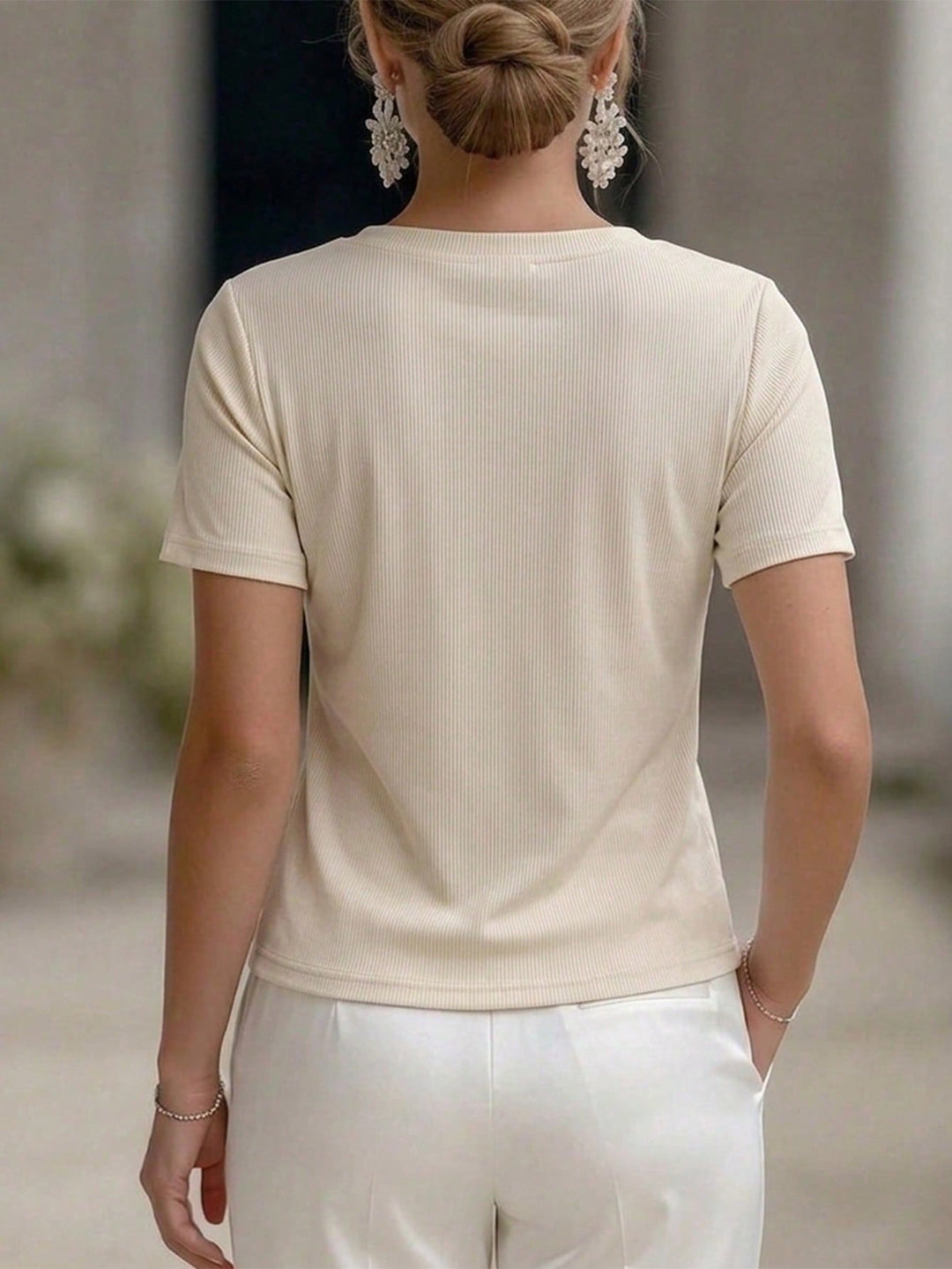 Tricou SHEIN, bej