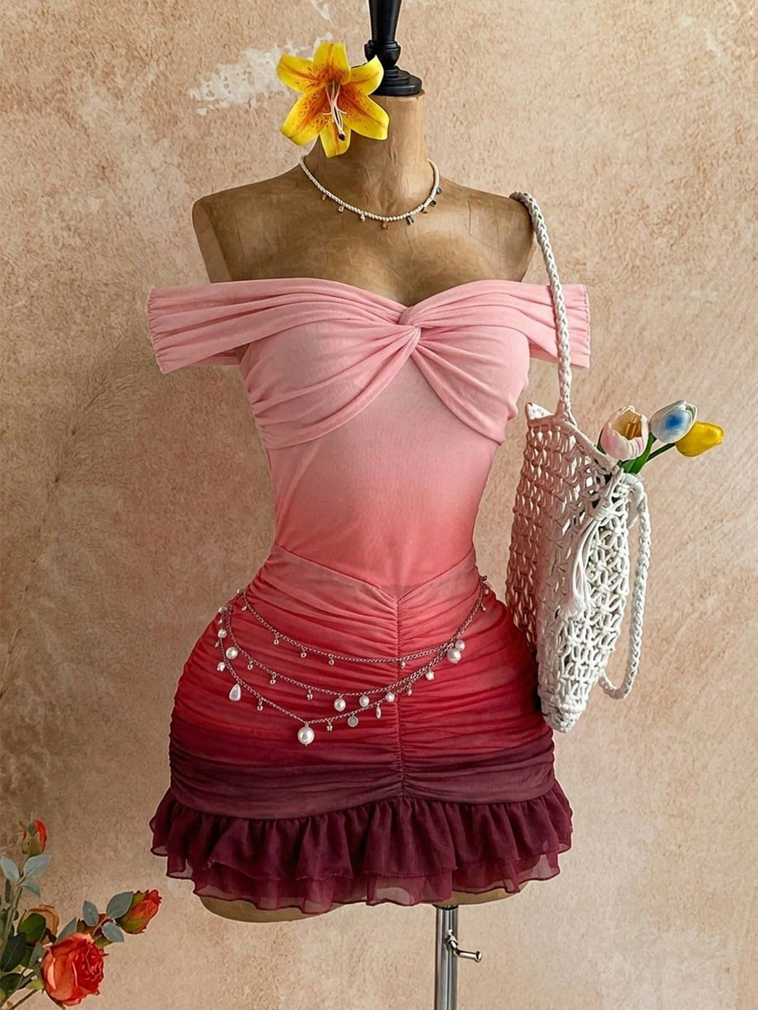 Rochie mini SHEIN, vișiniu