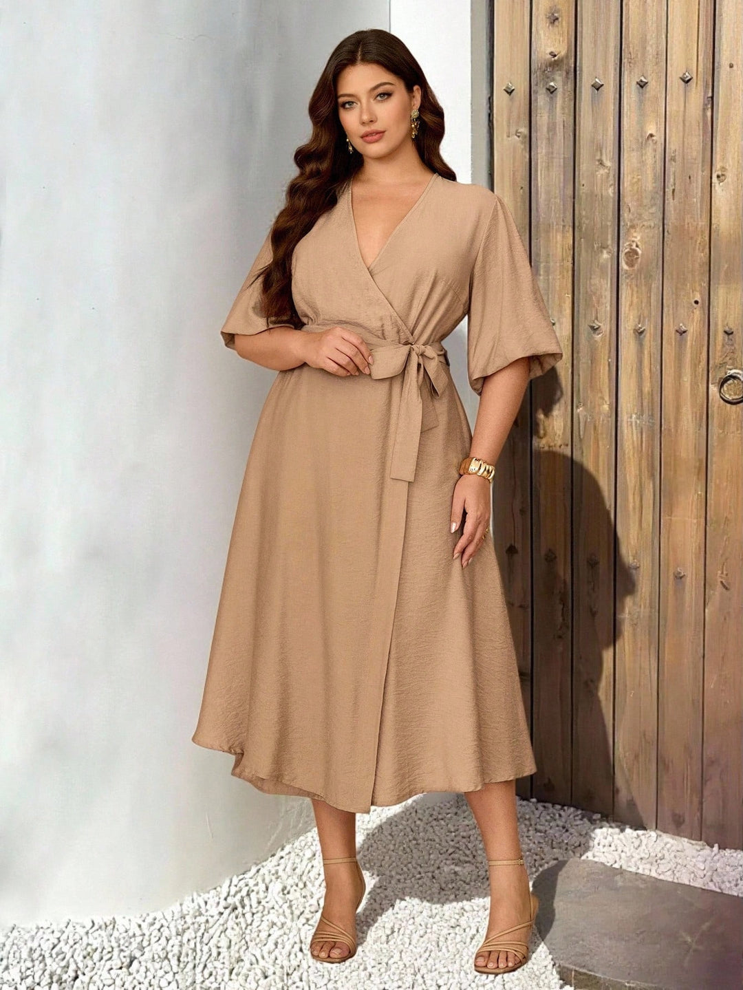 Rochie SHEIN, kaki