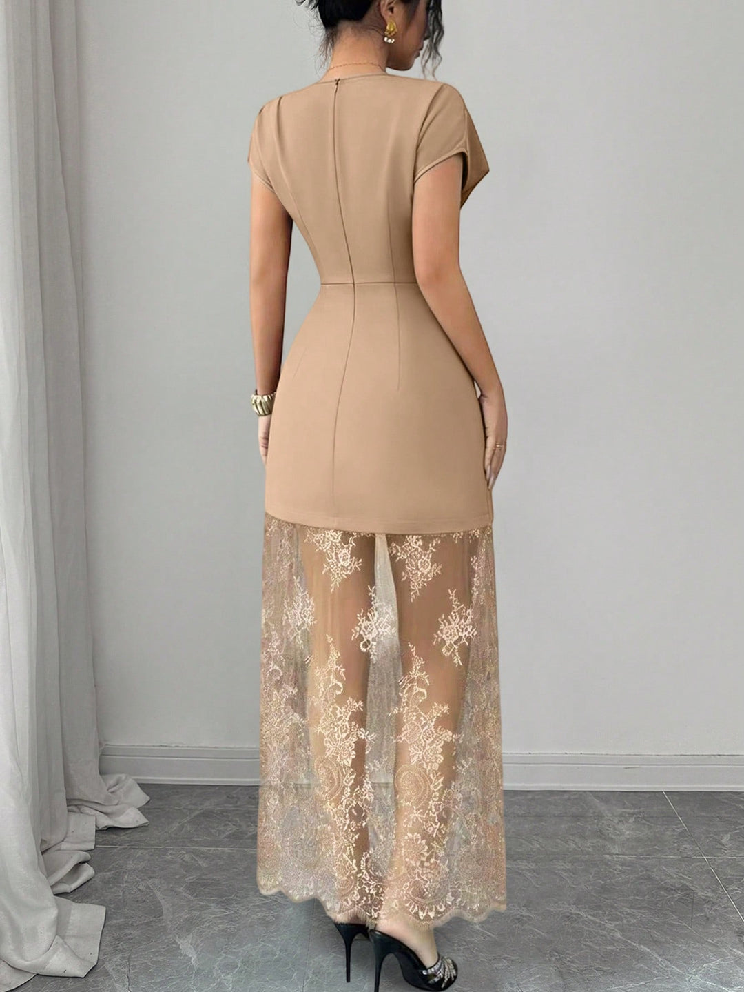 Rochie maxi SHEIN, kaki