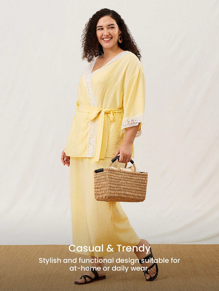 Set pijamale SHEIN, galben