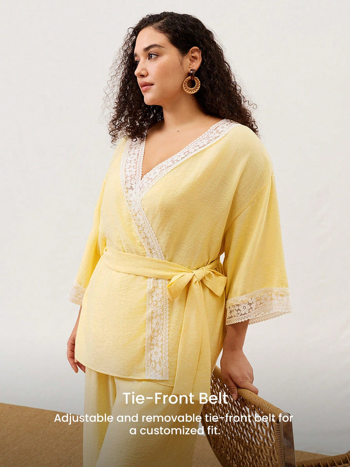 Set pijamale SHEIN, galben