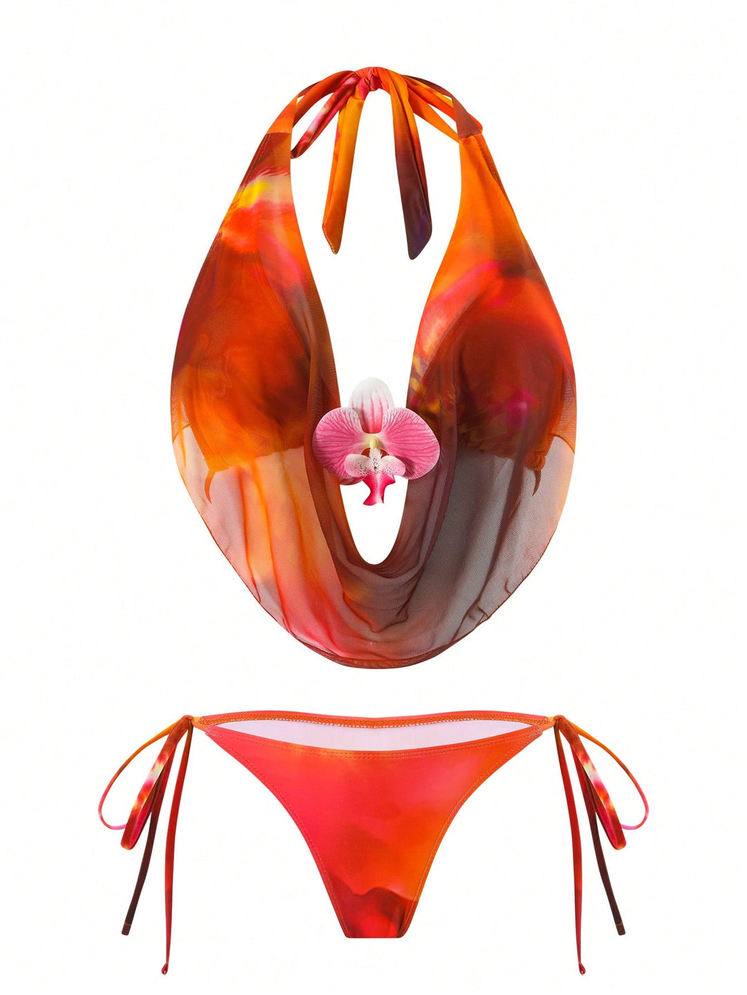 Set bikini SHEIN, portocaliu