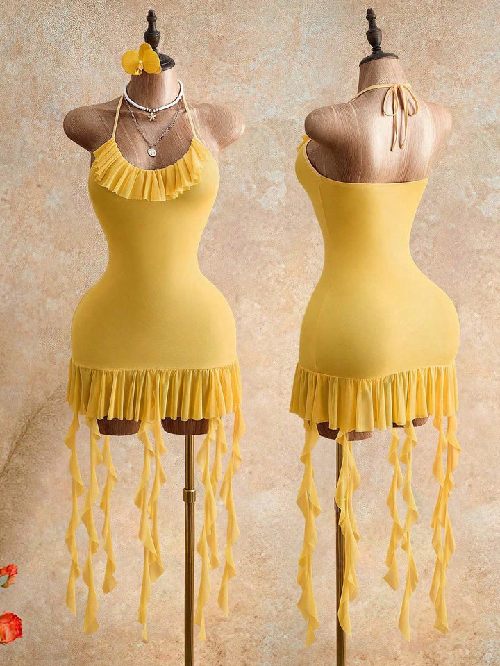Rochie scurtă SHEIN, galben