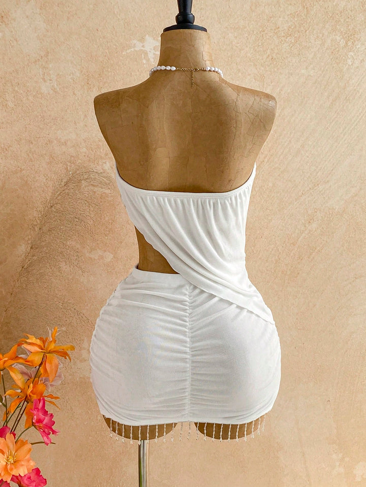 Rochie mini SHEIN, alb