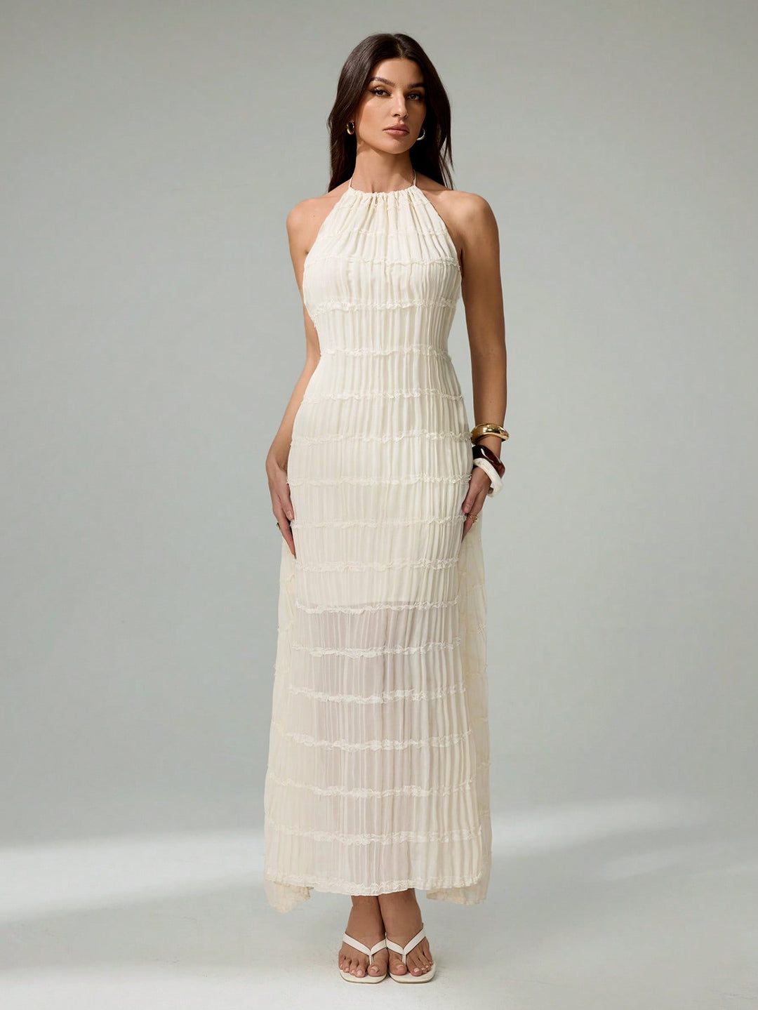 Rochie maxi SHEIN, alb