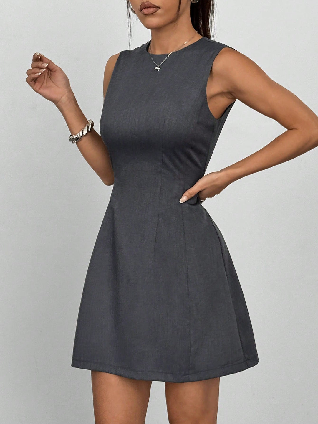 Rochie scurtă SHEIN, gri