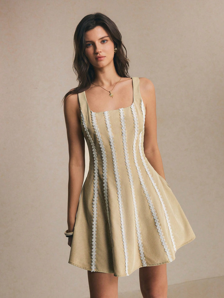 Rochie mini SHEIN, kaki