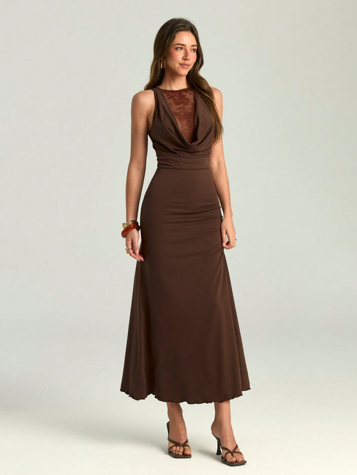 Rochie maxi SHEIN, maro