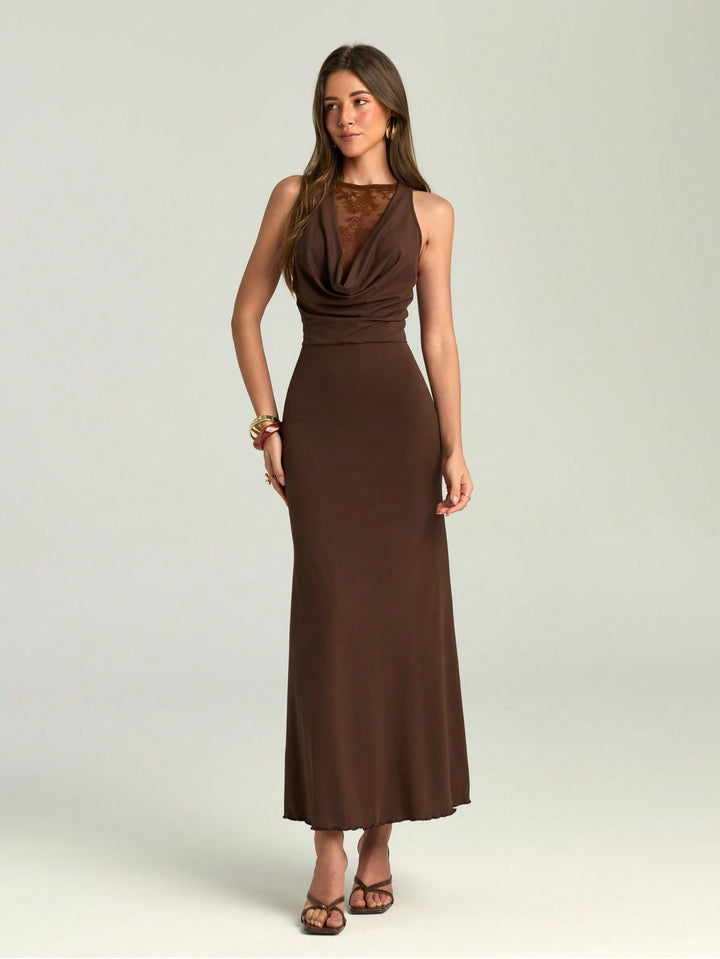 Rochie maxi SHEIN, maro