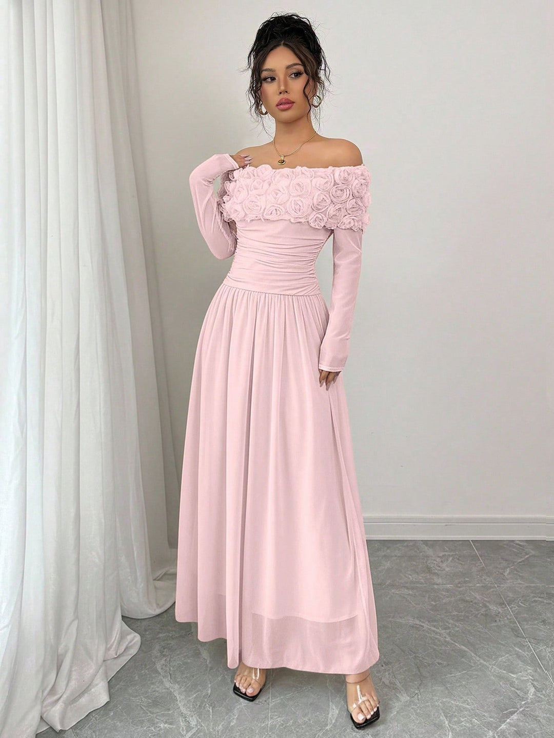 Rochie maxi SHEIN, roz