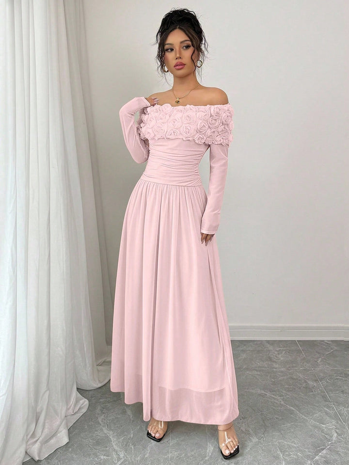 Rochie maxi SHEIN, roz