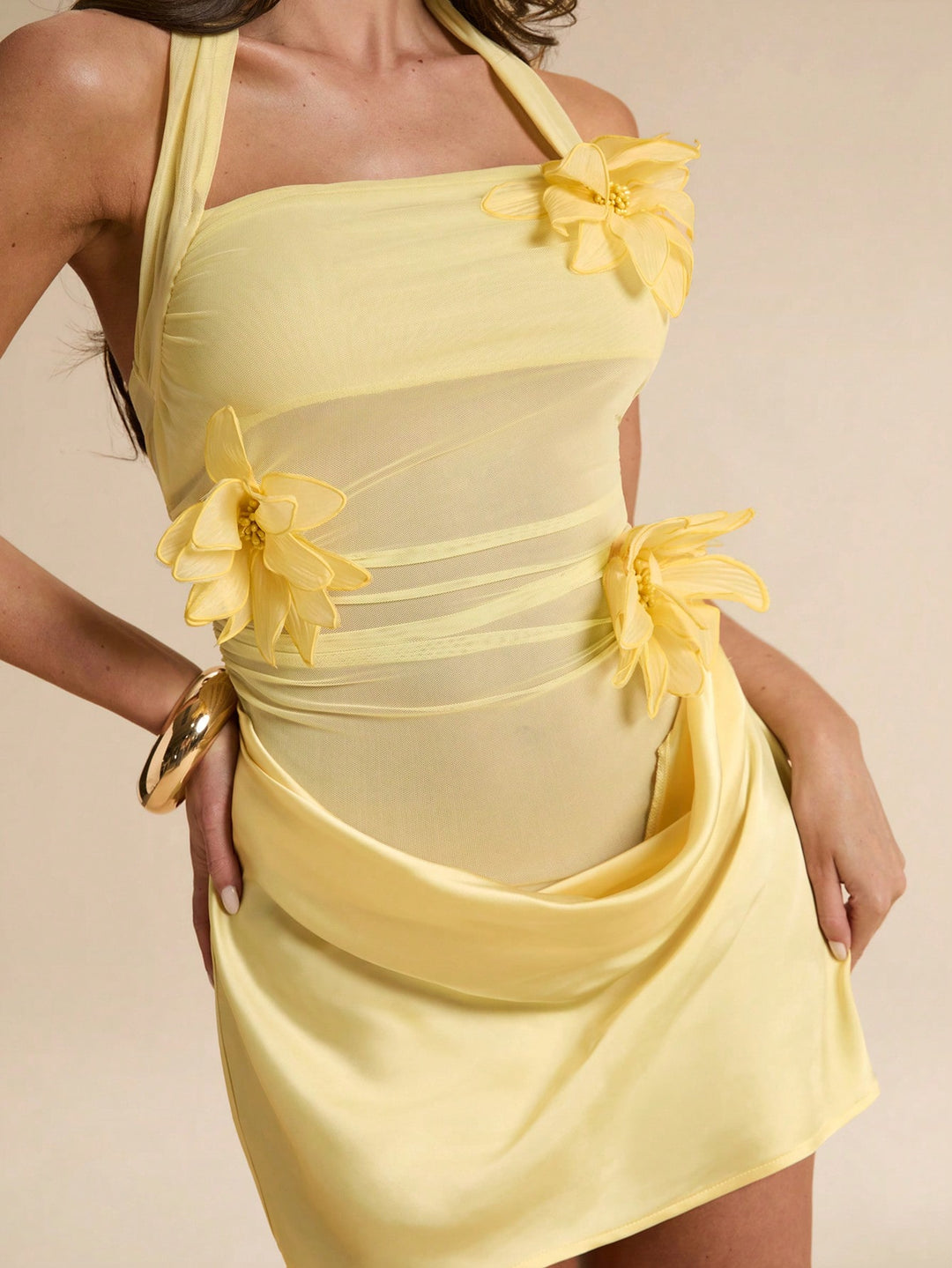 Rochie mini SHEIN, galben