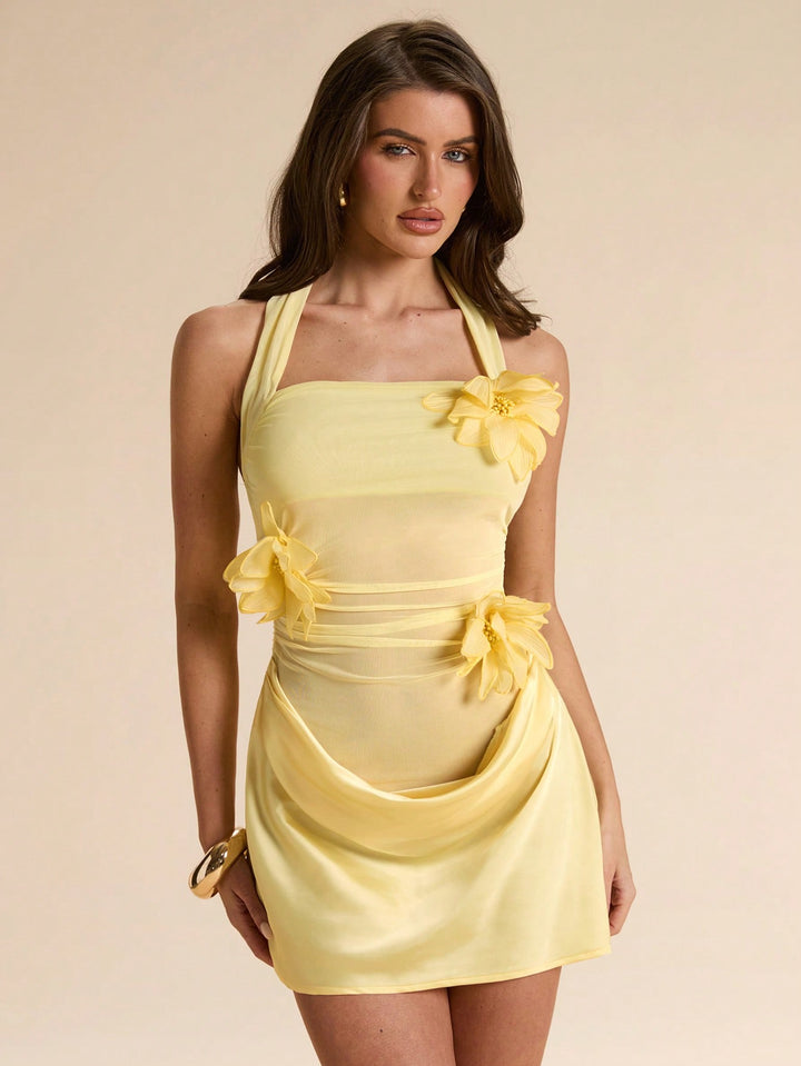 Rochie mini SHEIN, galben