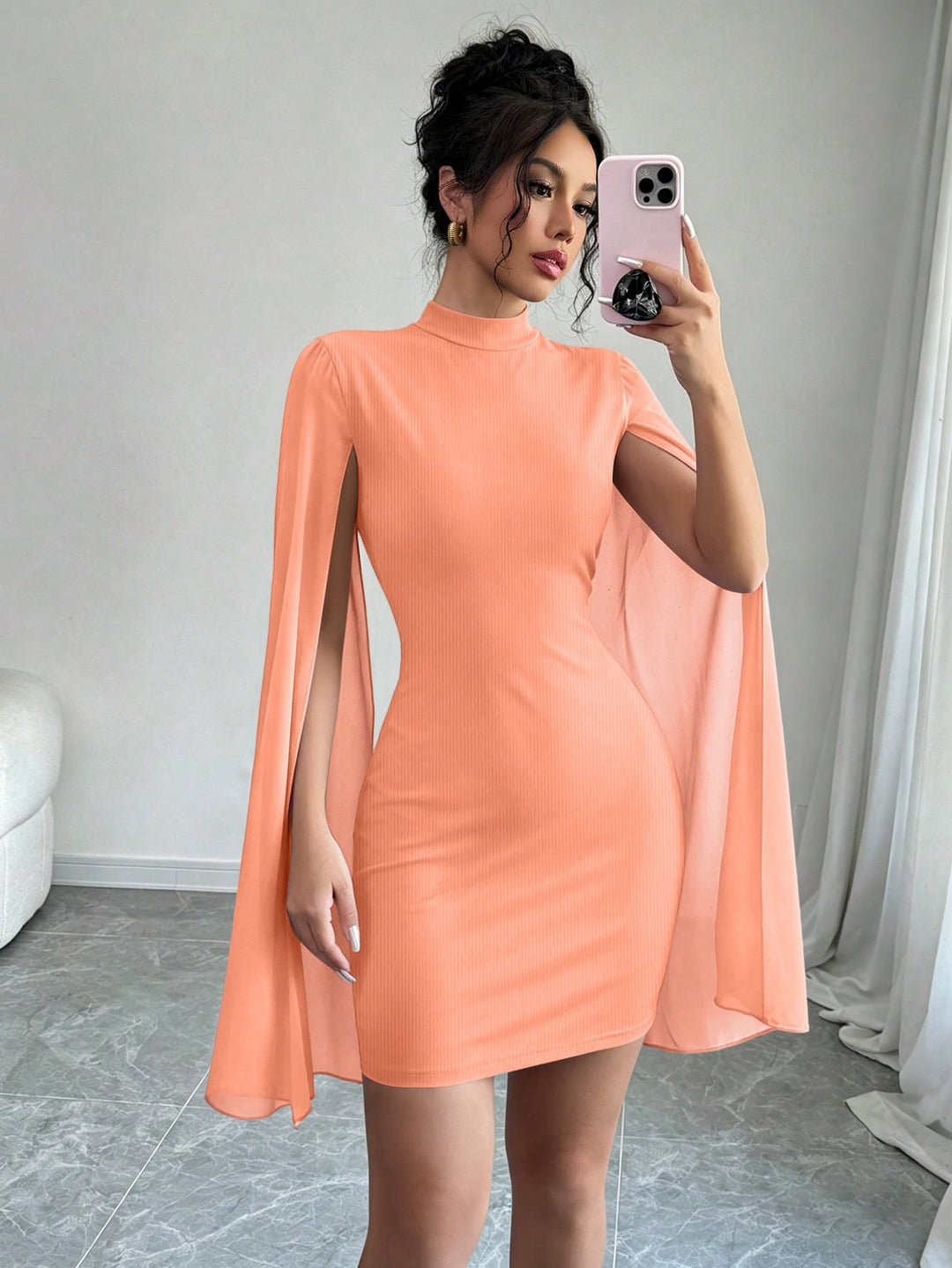 Rochie mini SHEIN, portocaliu