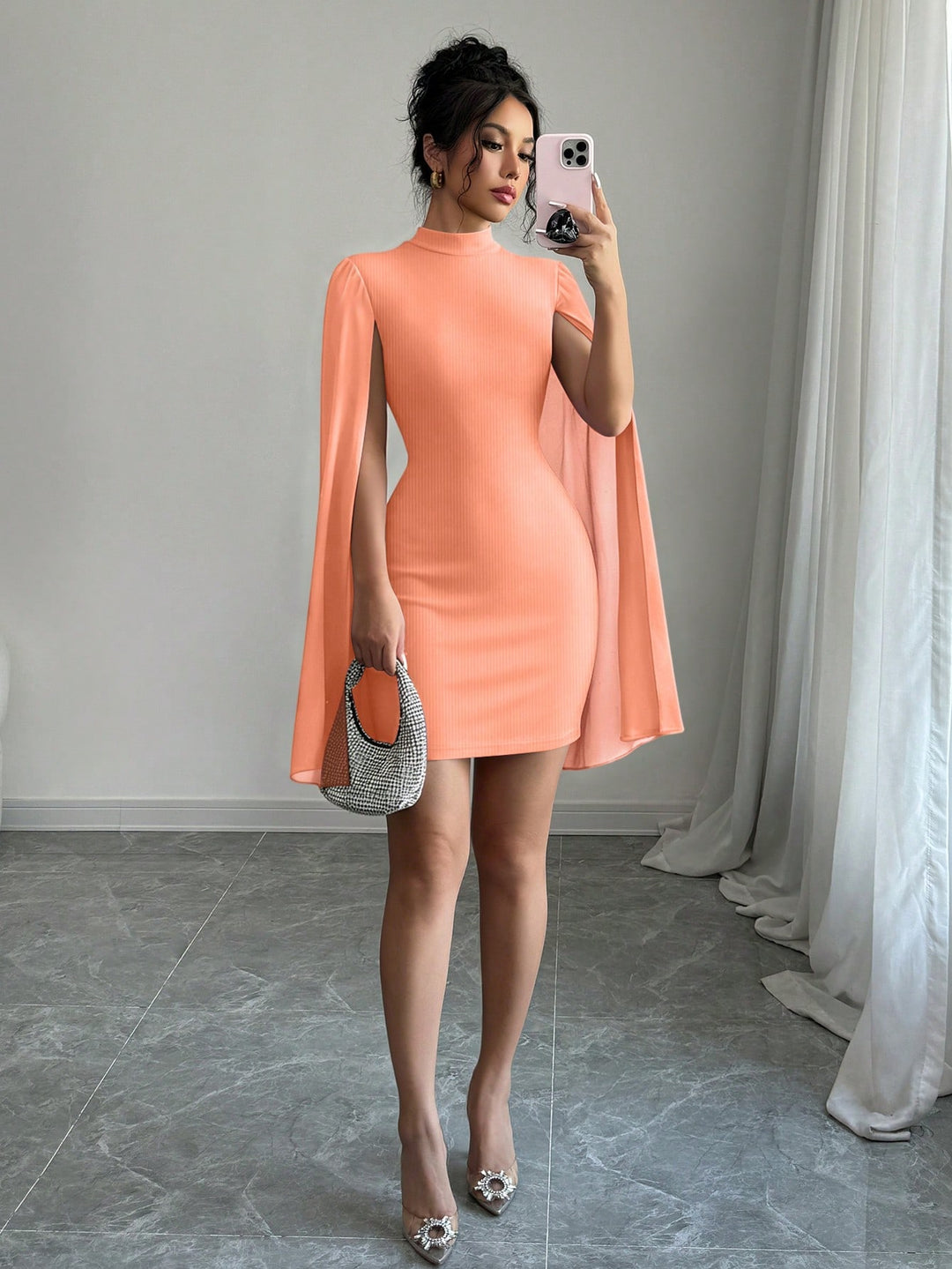 Rochie mini SHEIN, portocaliu