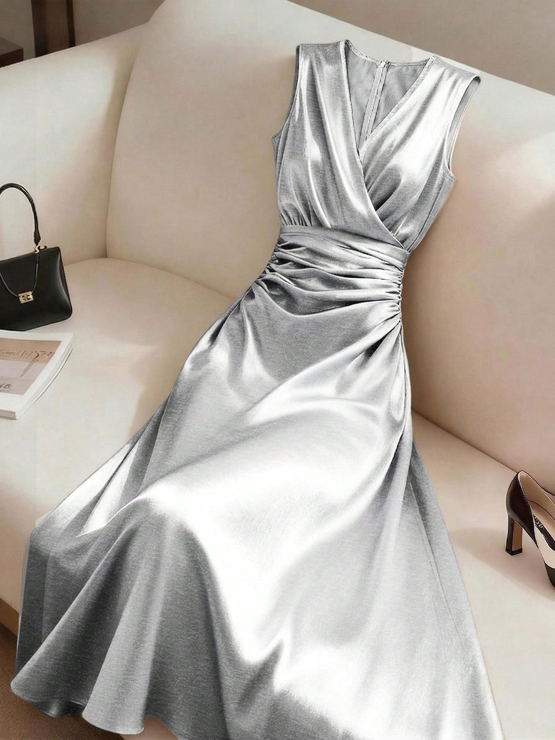 Rochie midi SHEIN, alb