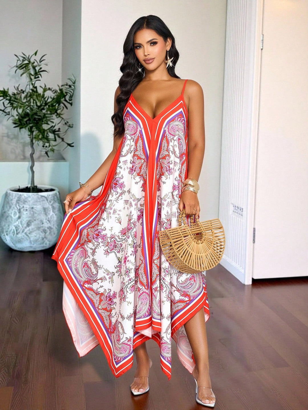 Rochie maxi SHEIN, roșu