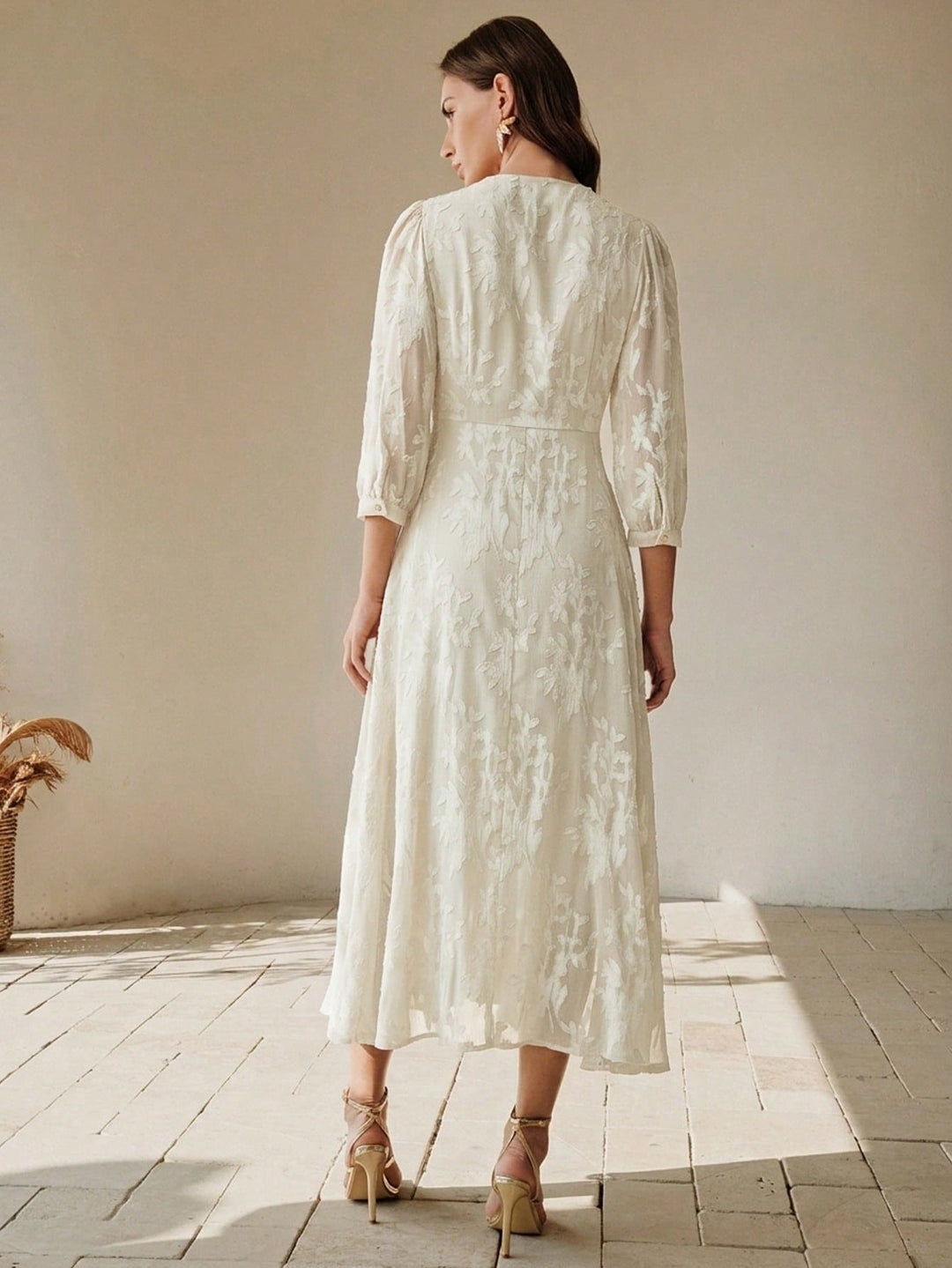 Rochie midi SHEIN, bej