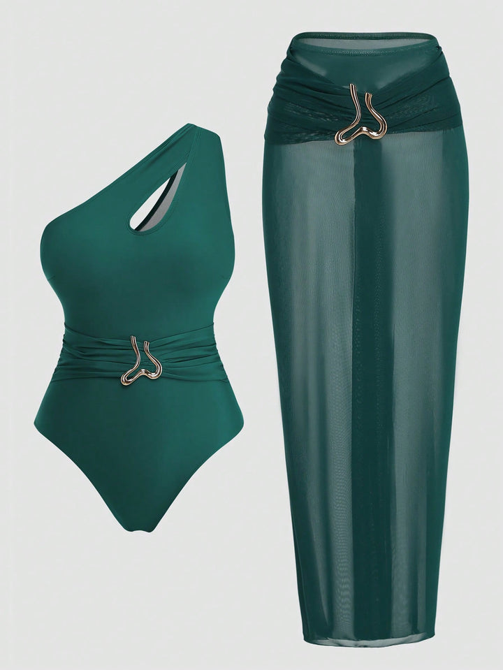Costum de baie SHEIN, verde