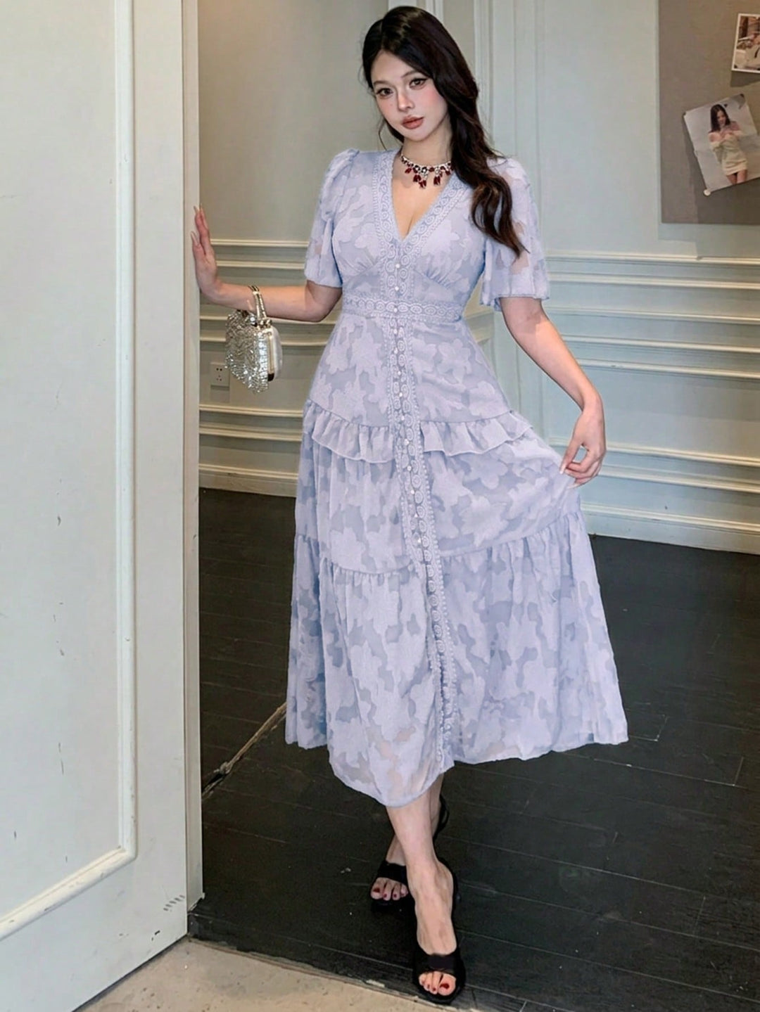 Rochie midi SHEIN, mov