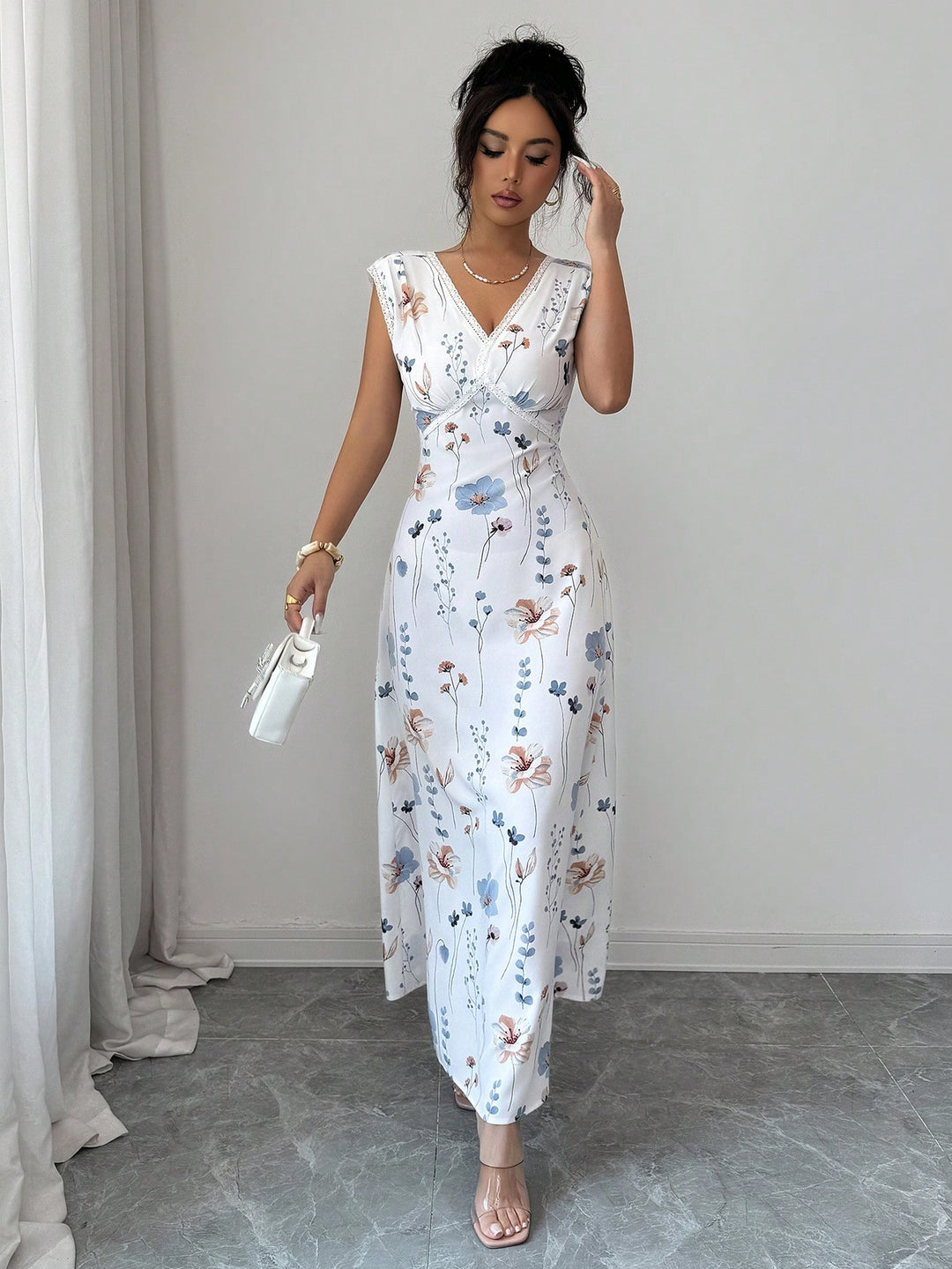 Rochie maxi SHEIN, bej