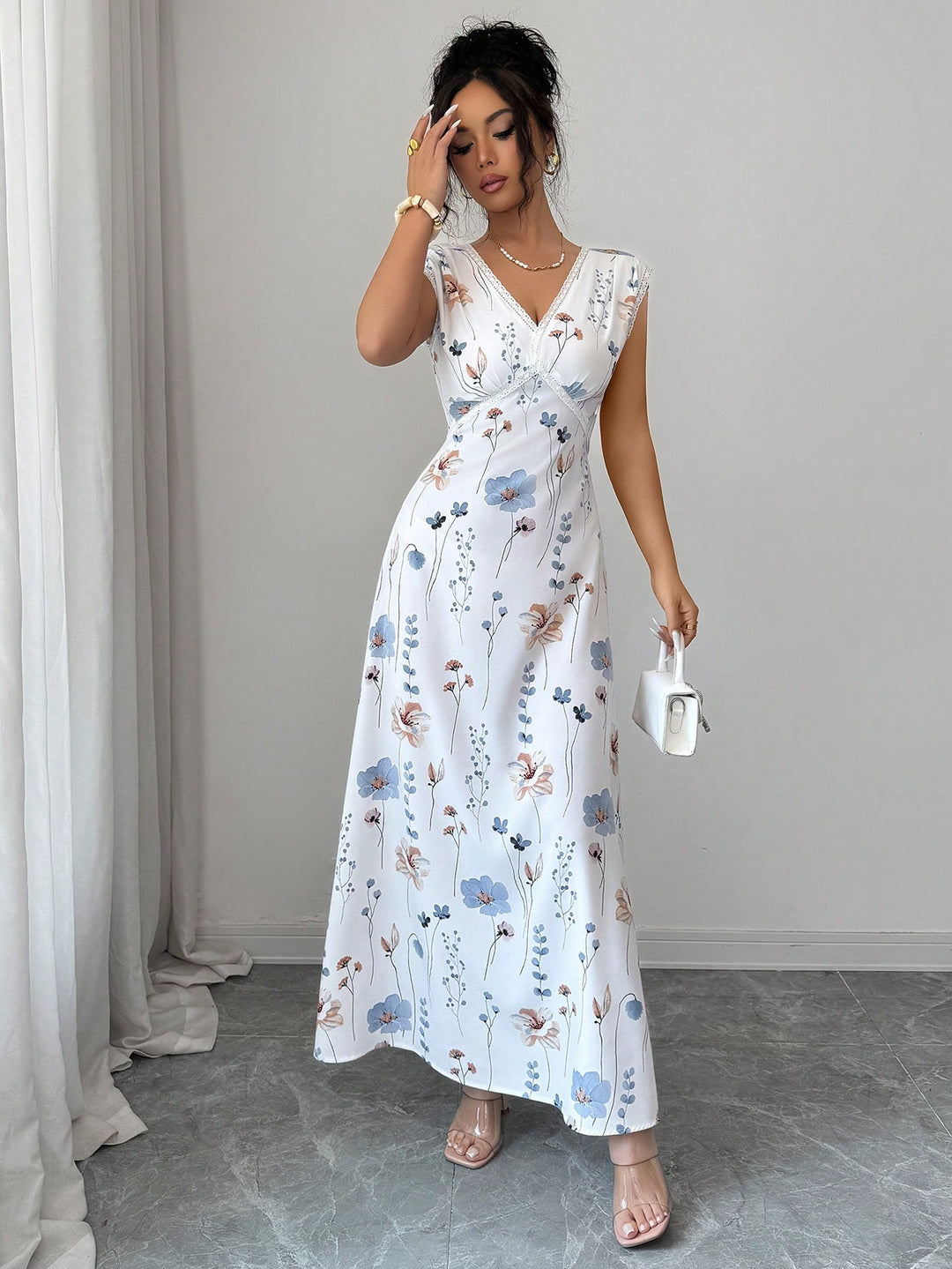 Rochie maxi SHEIN, bej