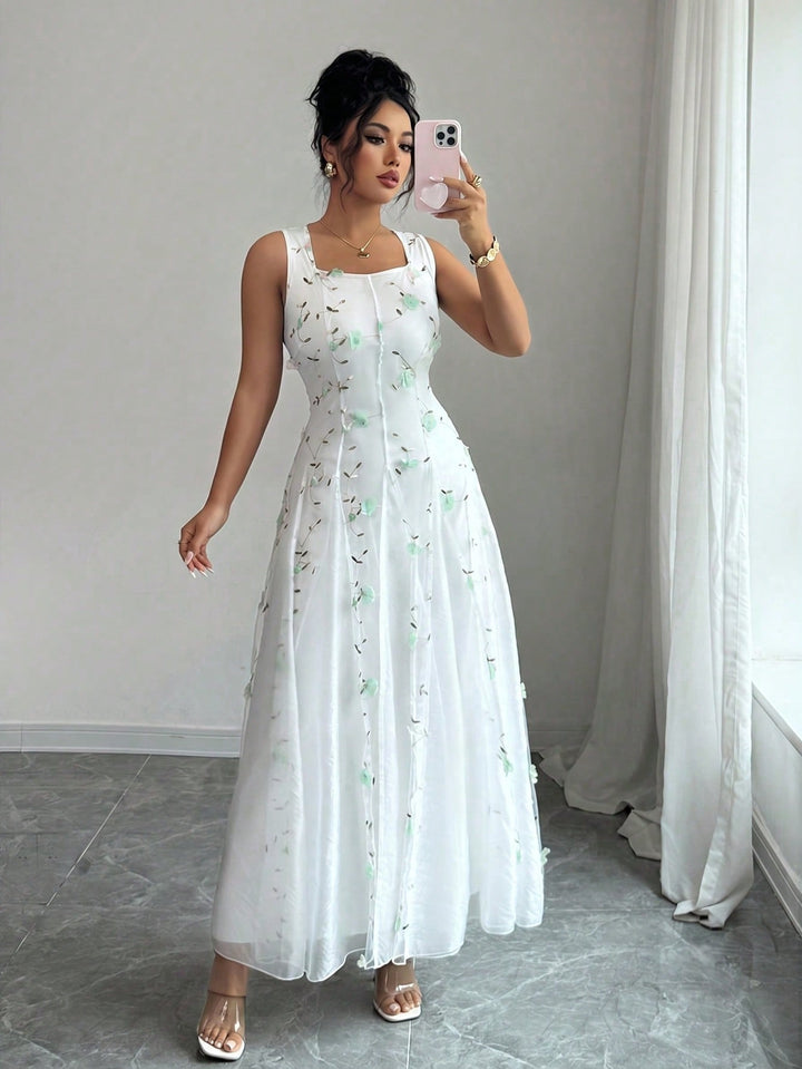 Rochie maxi SHEIN, verde