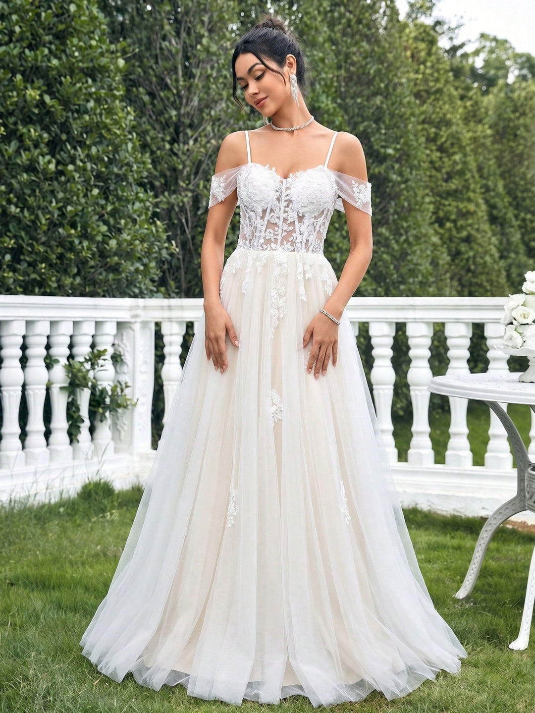 Rochie de mireasă SHEIN, alb