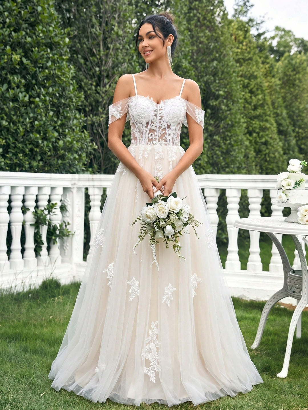 Rochie de mireasă SHEIN, alb