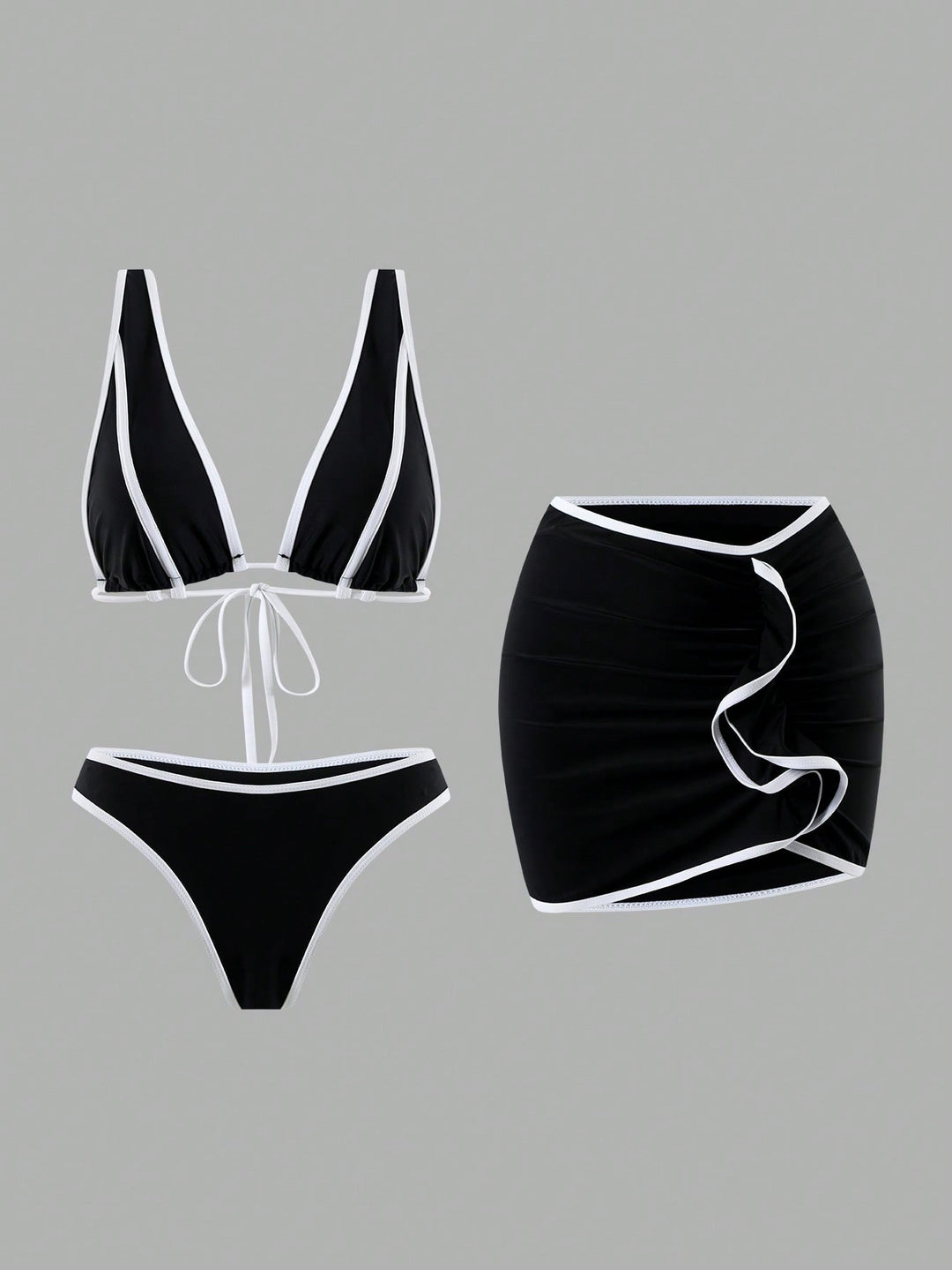 Set bikini SHEIN, negru