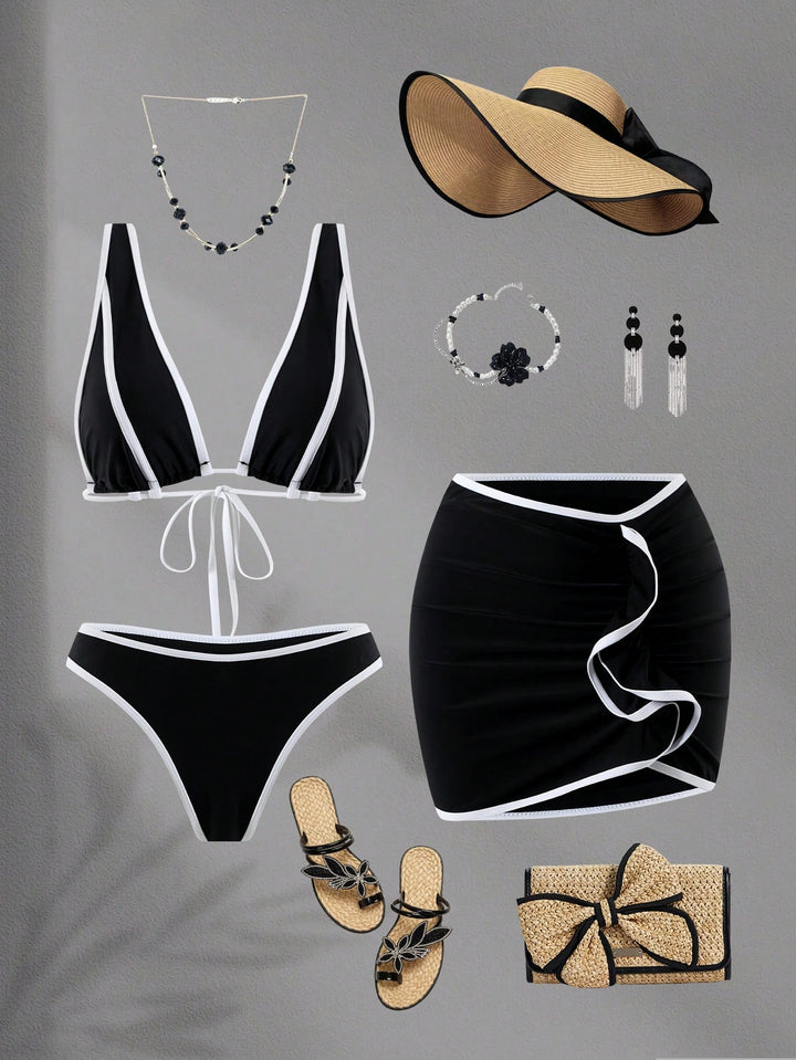 Set bikini SHEIN, negru