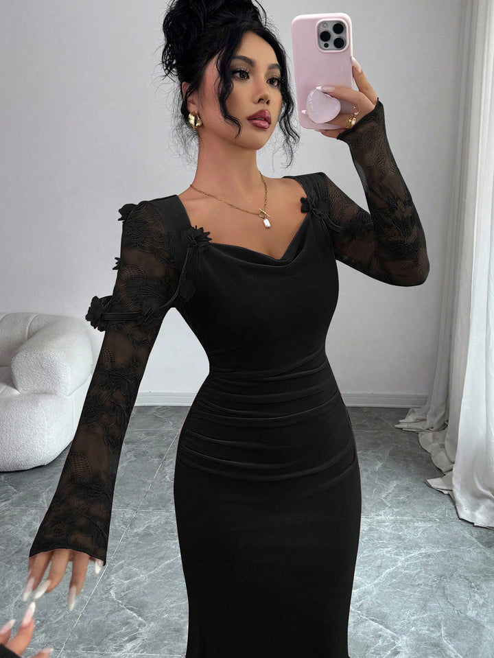 Rochie maxi SHEIN, negru