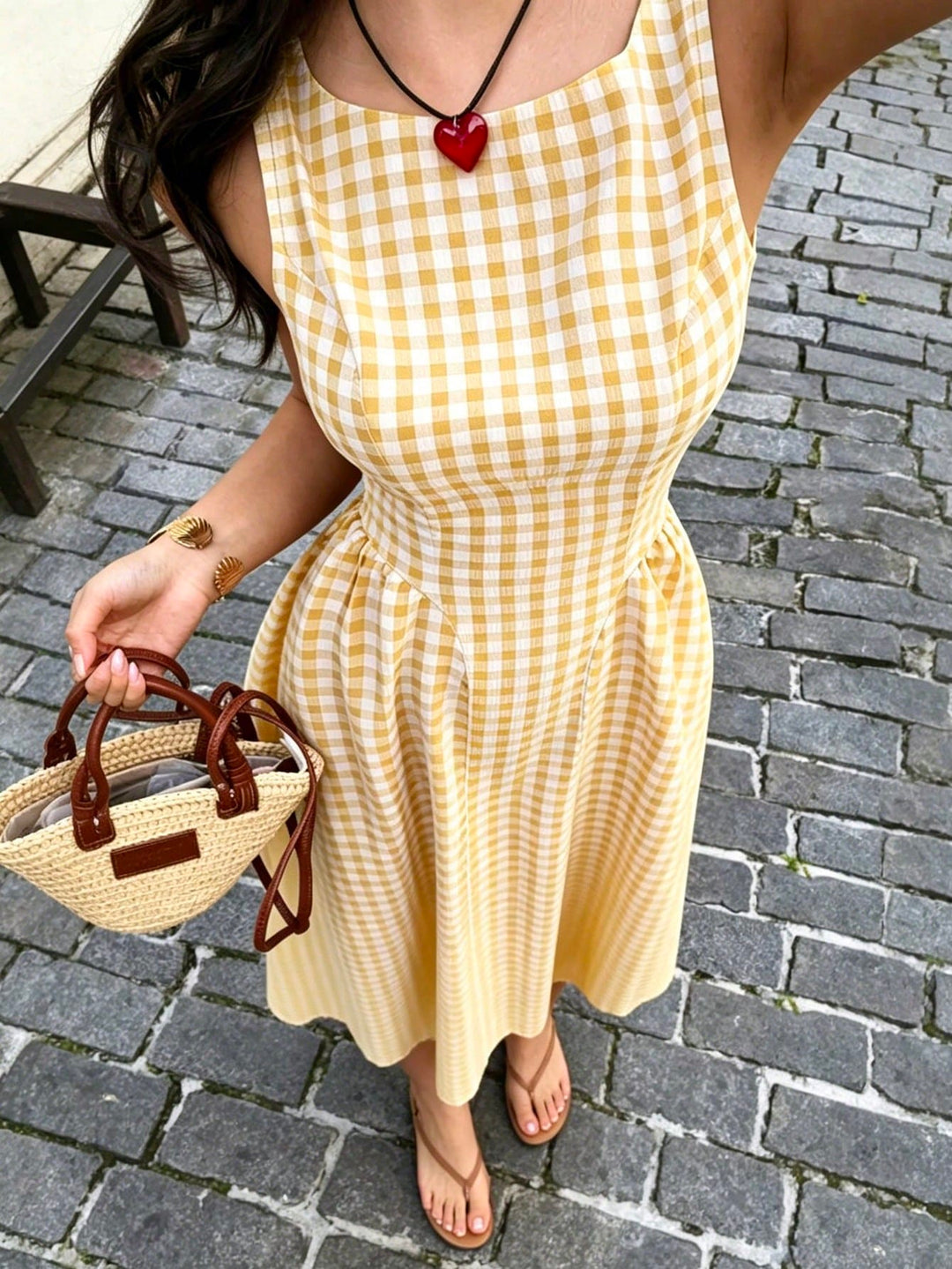 Rochie maxi SHEIN, galben