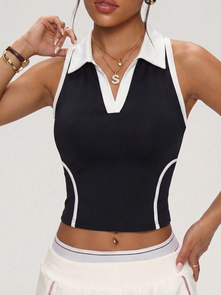 Tricou polo sport SHEIN, negru