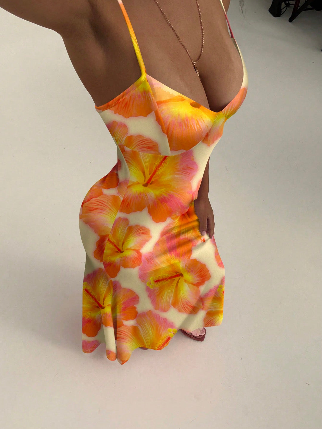 Rochie maxi SHEIN, mix culori