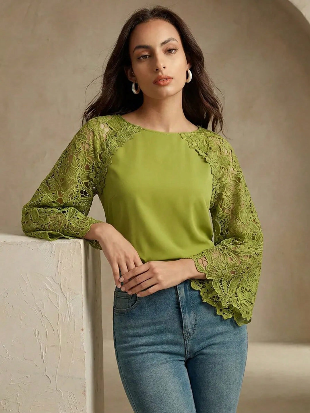 Top SHEIN, verde