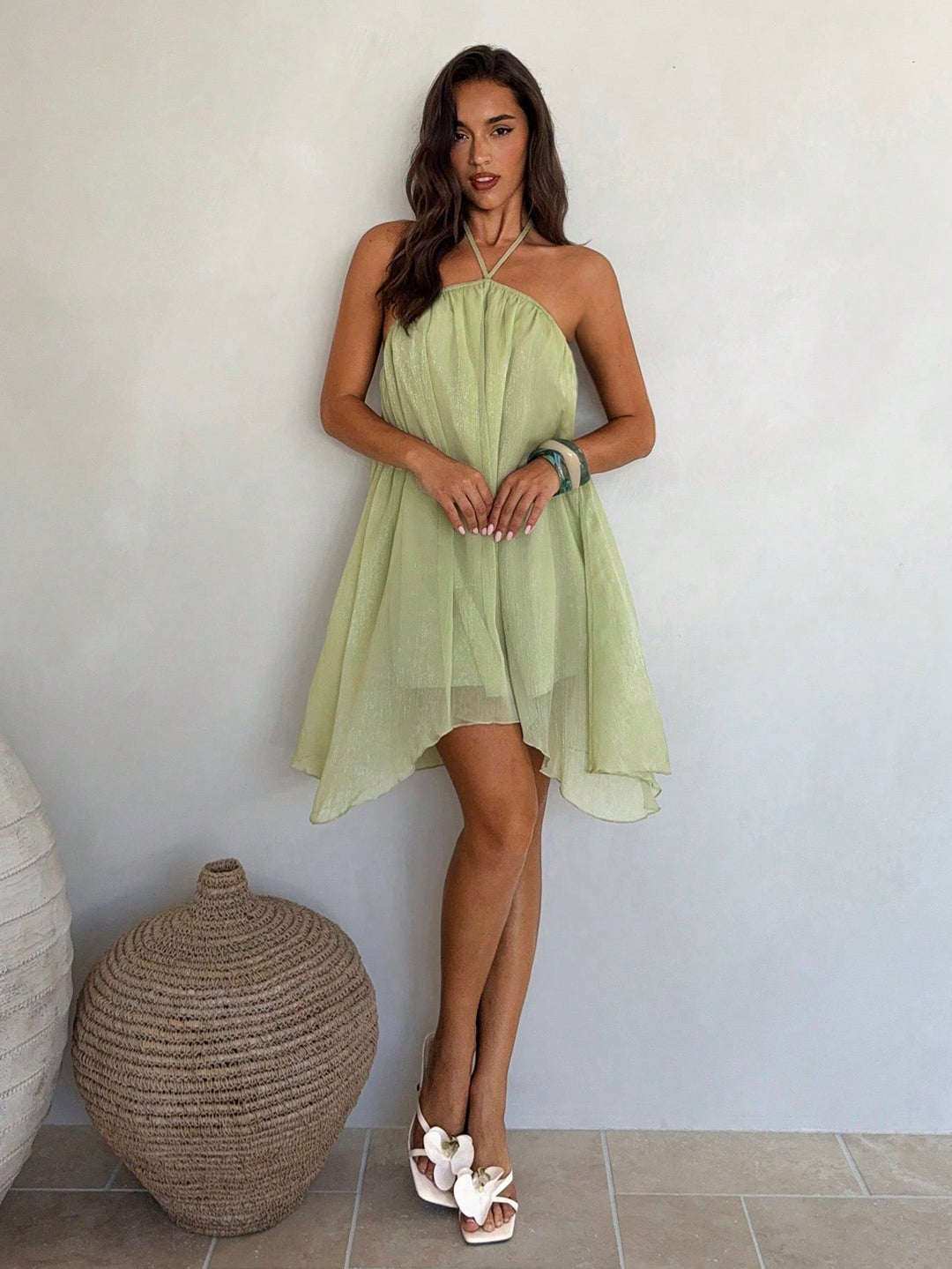 Rochie scurtă SHEIN, verde
