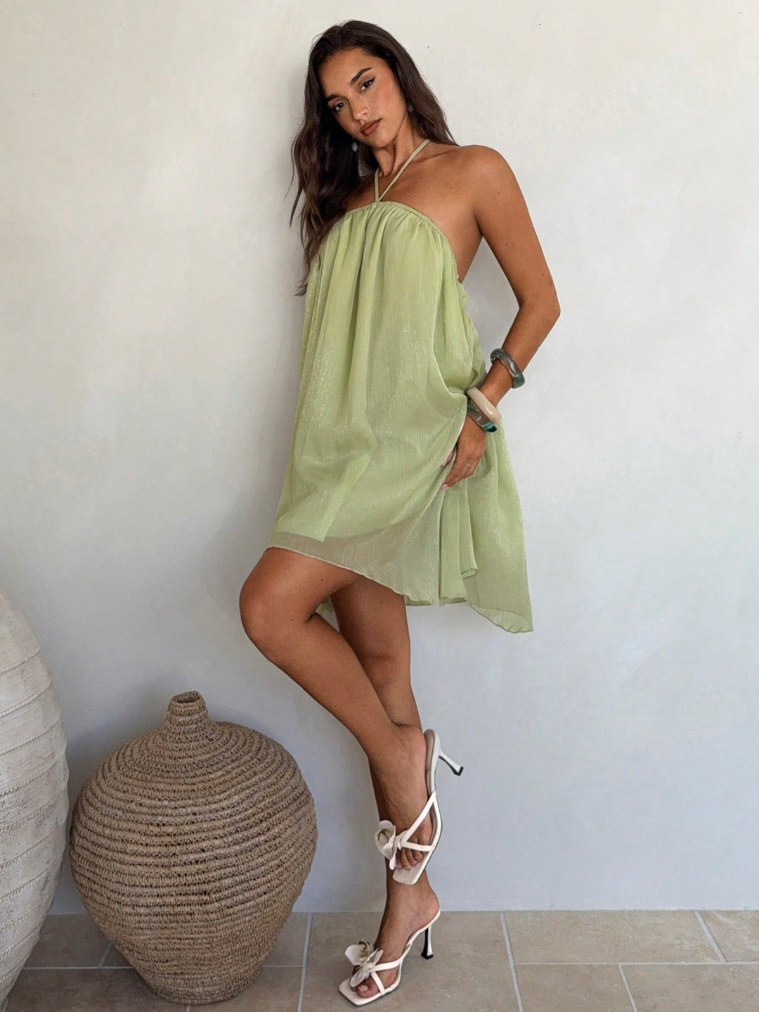 Rochie scurtă SHEIN, verde