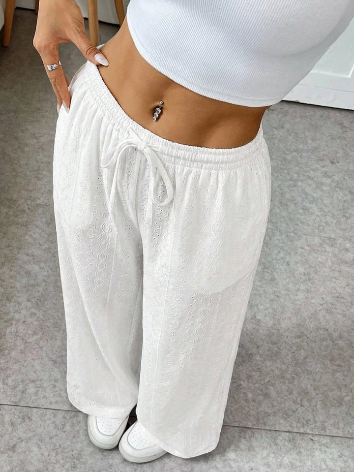 Pantaloni SHEIN, alb