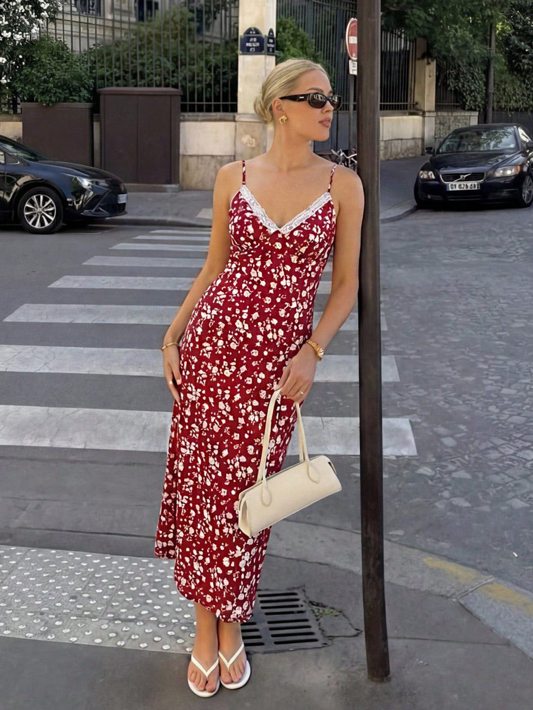 Rochie midi SHEIN, roșu