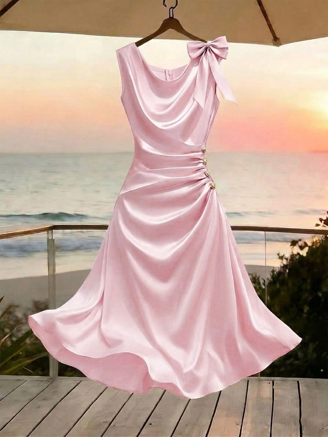 Rochie midi SHEIN, roz